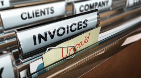 How can you recover debt for unpaid customer invoices?