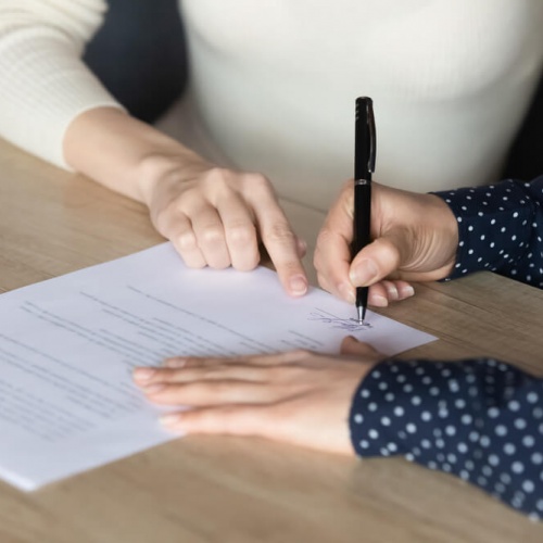 Signing a document